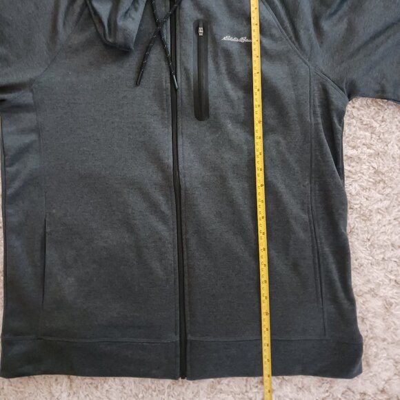 Eddie Bauer Motion FreeDry Performance Full Zip Hoodie Jacket Men's Size L Gray - Picture 10 of 10